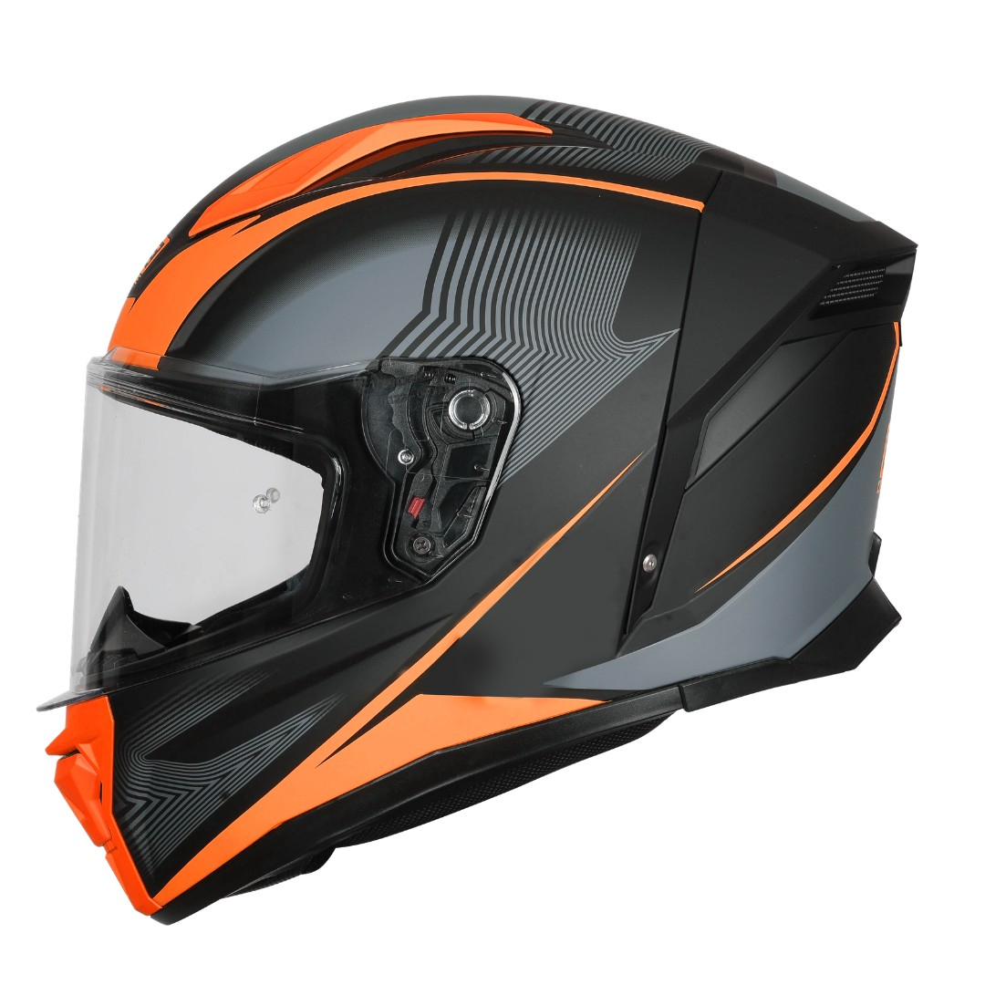 Casca moto integrala, Origine Pista Elementary, culoare portocaliu/negru mat, marime L [1]