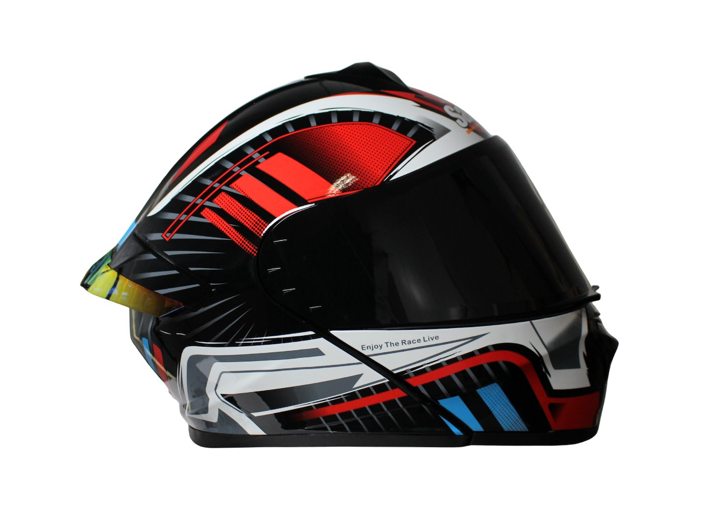 Casca moto rabatabila cu ochelari Safebet HF-130 Z62-R, Culoare Negru/Rosu, Marime XXL [5]