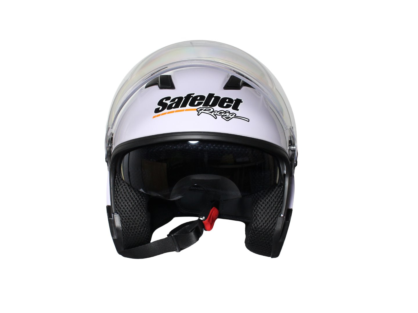 Casca moto semi-integrala cu ochelari pentru adulti, Safebet HF-223, culoare alb, marime S [2]