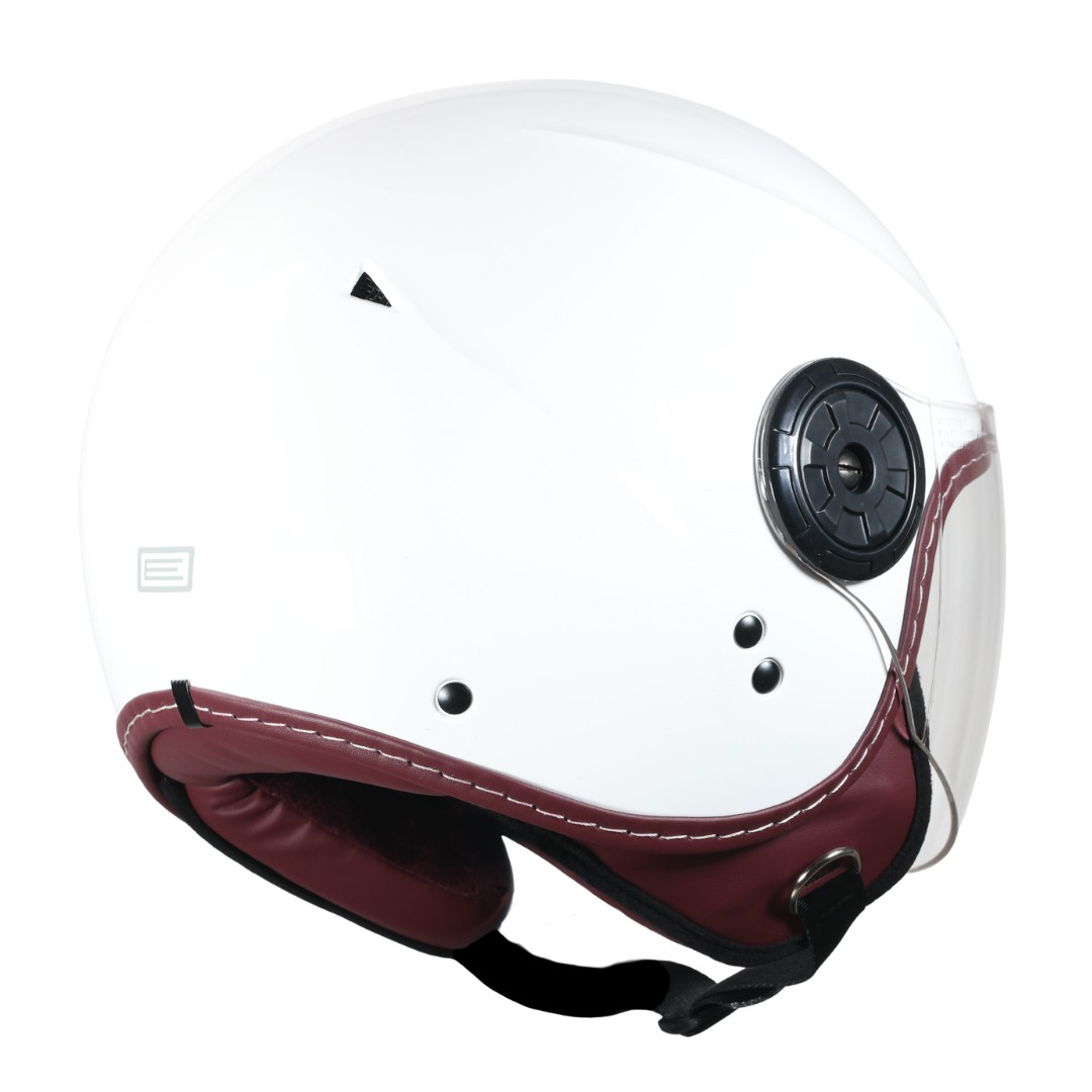 Casca moto semi-integrala, Origine Garda Solid, culoare alb lucios, marime M [1]