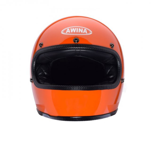 Casca moto vintage Awina Tn700C, marime M, culoare portocaliu [2]