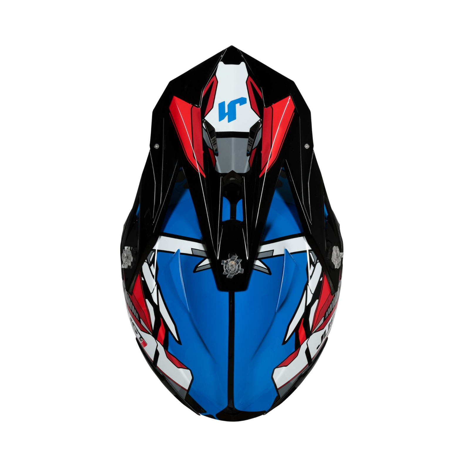 Casca motocross/atv JUST1 J39 Suppressor - marime M, Roșu / Albastru / Negru Lucios [4]