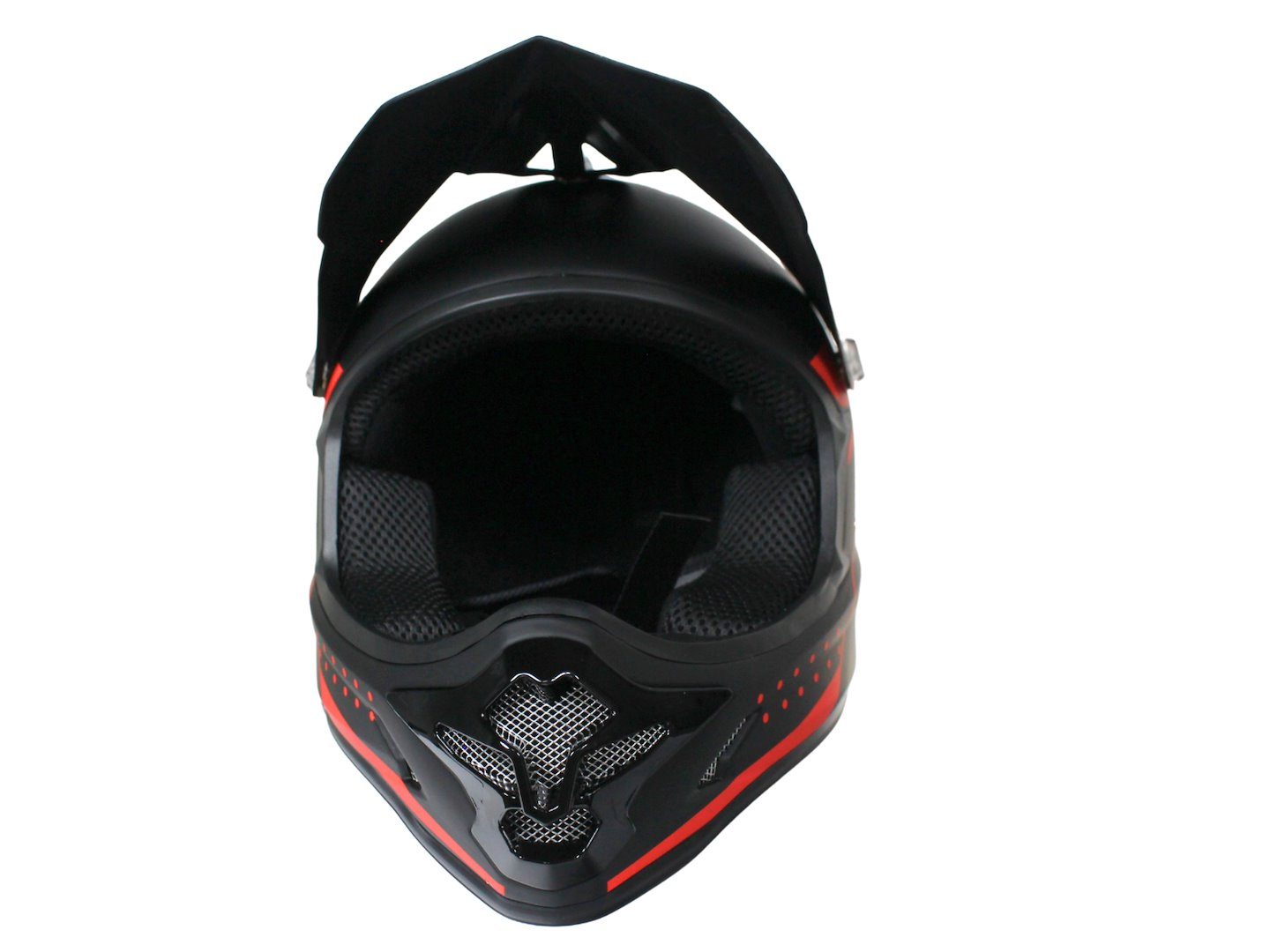 Casca motocross/atv, SAFEBET HF-115 Reno-R, culoare negru mat/rosu, marime 2XL [1]