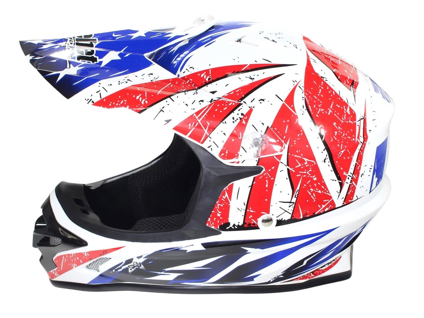 Casca motocross/atv, SAFEBET HF-115 Q183, culoare albastru/rosu, marime L [2]