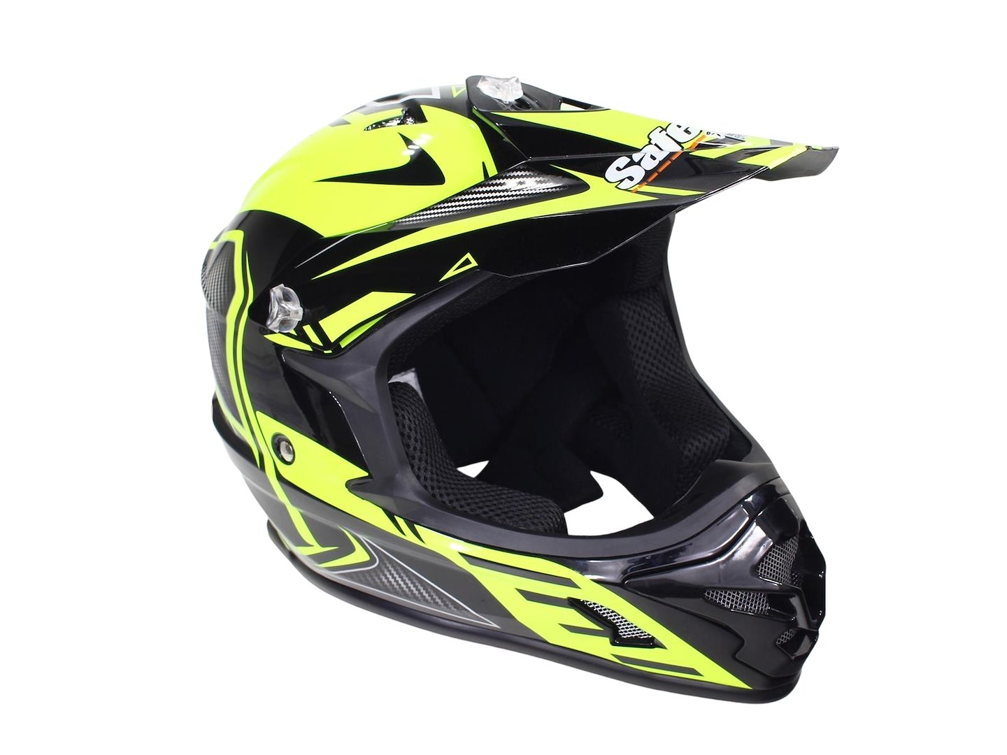 Casca motocross/atv, SAFEBET HF-115 Q206, culoare galben fluo/negru, marime S [2]