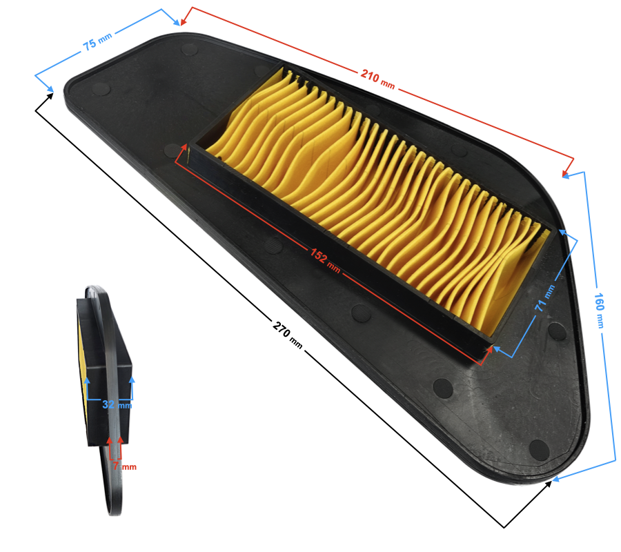 Element filtru aer Barton Scalpel 50, 4T [1]
