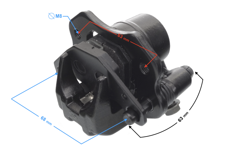 Etrier frana spate si placute atv 110/125cc [1]