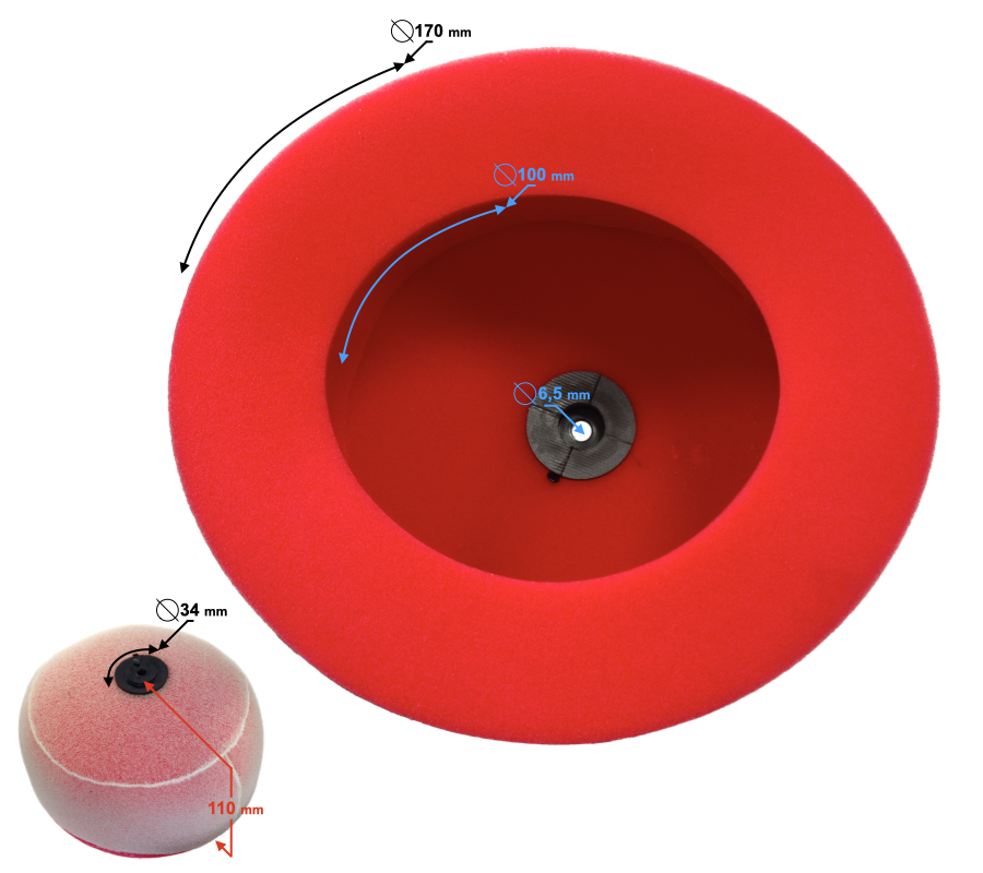 Filtru aer burete Barton NXT 250 [2]