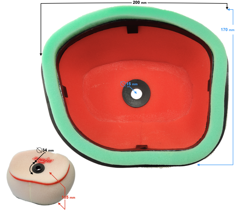 Filtru aer burete Barton NXT 300 [2]