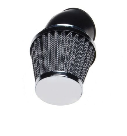 Filtru aer sport conic, d.48 mm, cot 45', cromat [1]