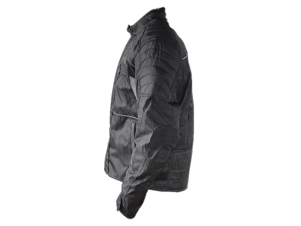 Geaca moto textila NAL-1108 protectii coloana, coate si umeri, culoare negru, marime M [1]