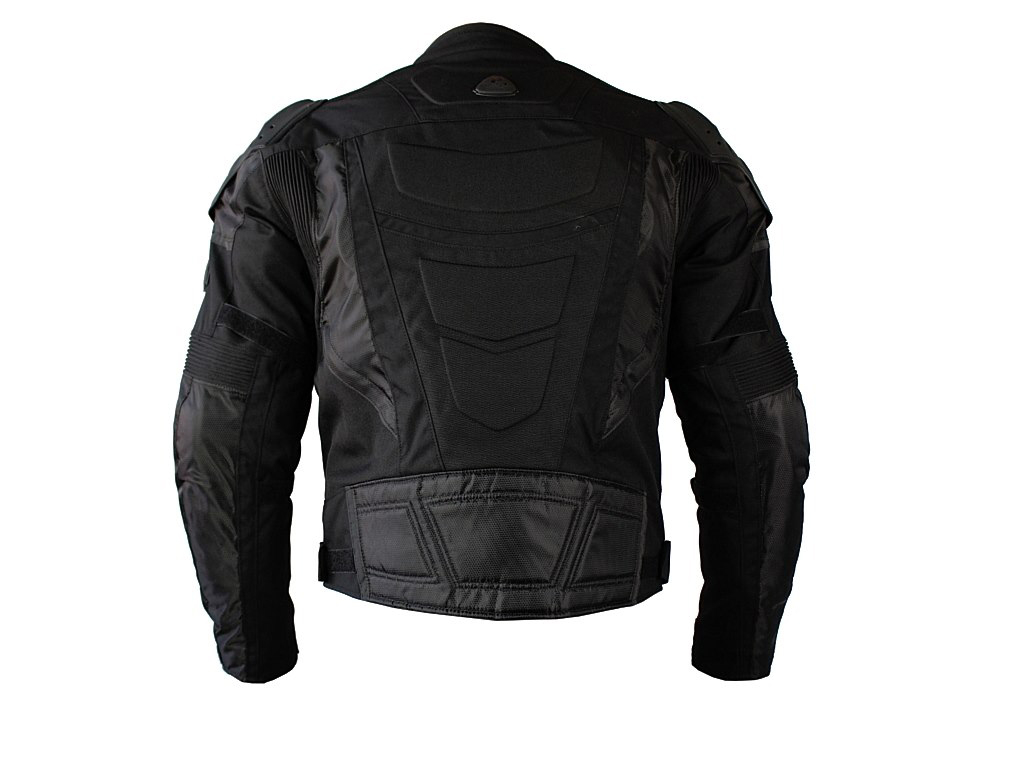 Geaca moto textila scurta PGS 12-13-2550, protectii coloana, coate si umeri, culoare negru, marime 2XL [2]