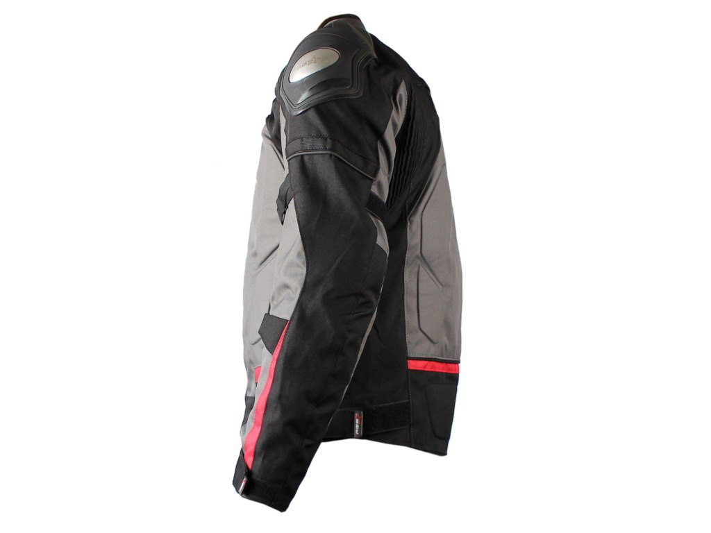 Geaca moto textila scurta PGS 12-13-2650, protectii coloana, coate si umeri, culoare gri/negru, marime M [1]