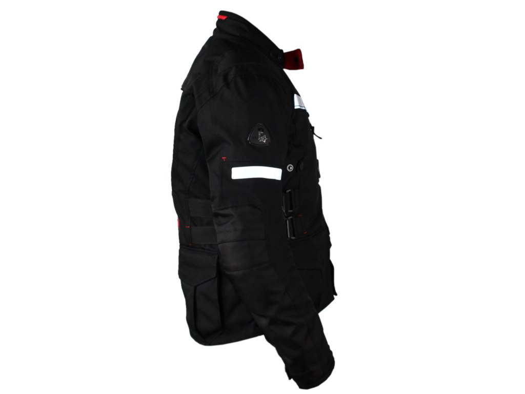 Geaca moto textila lunga PGS REVITI, protectii coloana, coate si umeri, culoare negru, marime M [4]