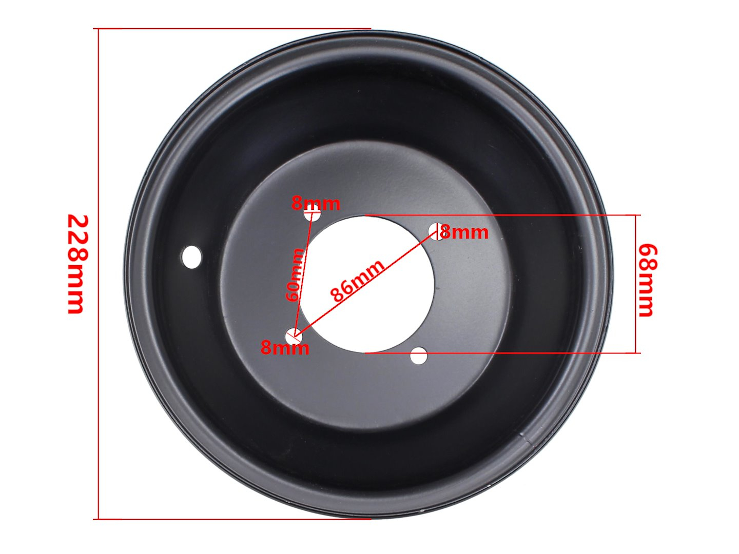 Janta fata ATV 8" 150cc, 4 prezoane, culoare negru [4]