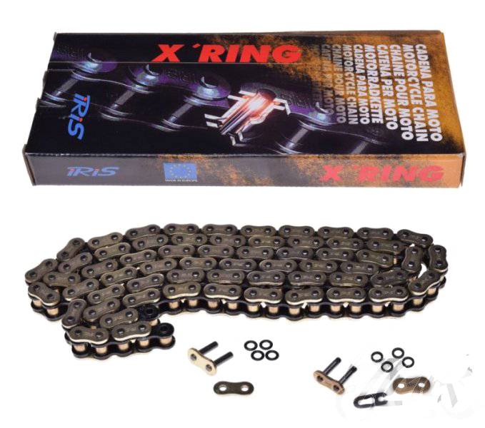 Lant transmisie IRIS 525 X-ring 124 zale, Auriu [1]