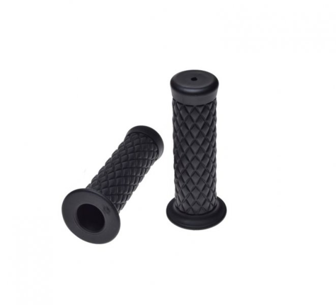 Mansoane moto vintage 124mm, Bobber/Cafe Racer/Chopper, culoare negru [1]