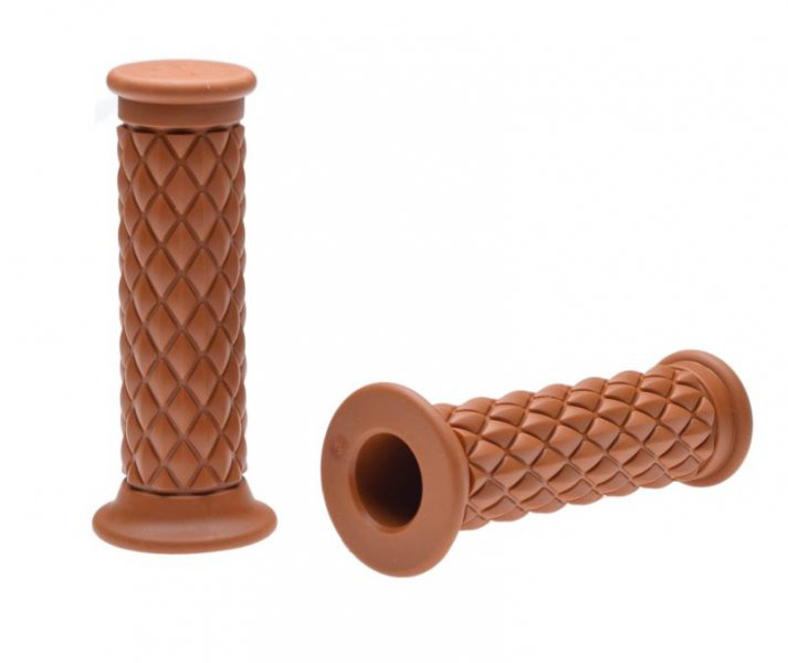 Mansoane moto vintage, cafe racer/bobber, culoare maro, lungime 123mm [1]