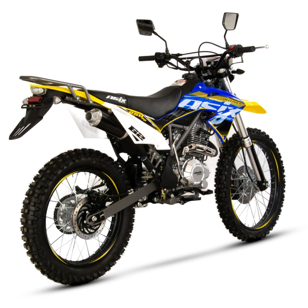 Motocicleta Cross/Enduro Asix XB72, 150cc, roti 19/16", culoare galben/albastru, pornire electric/picior [1]
