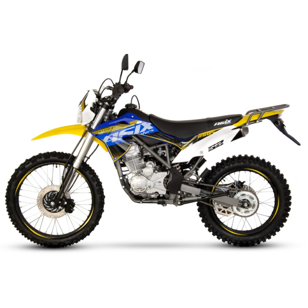 Motocicleta Cross/Enduro Asix XB72, 150cc, roti 19/16", culoare galben/albastru, pornire electric/picior [2]