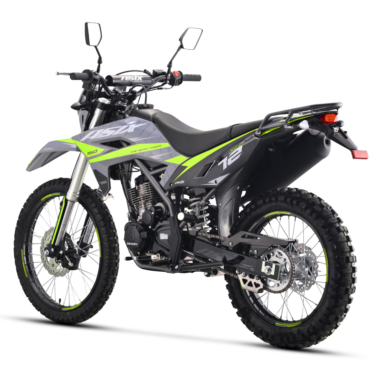 Motocicleta Cross/Enduro Asix XB72 A1, 150cc, roti 21/18, culoare negru/lime, pornire electrica [2]