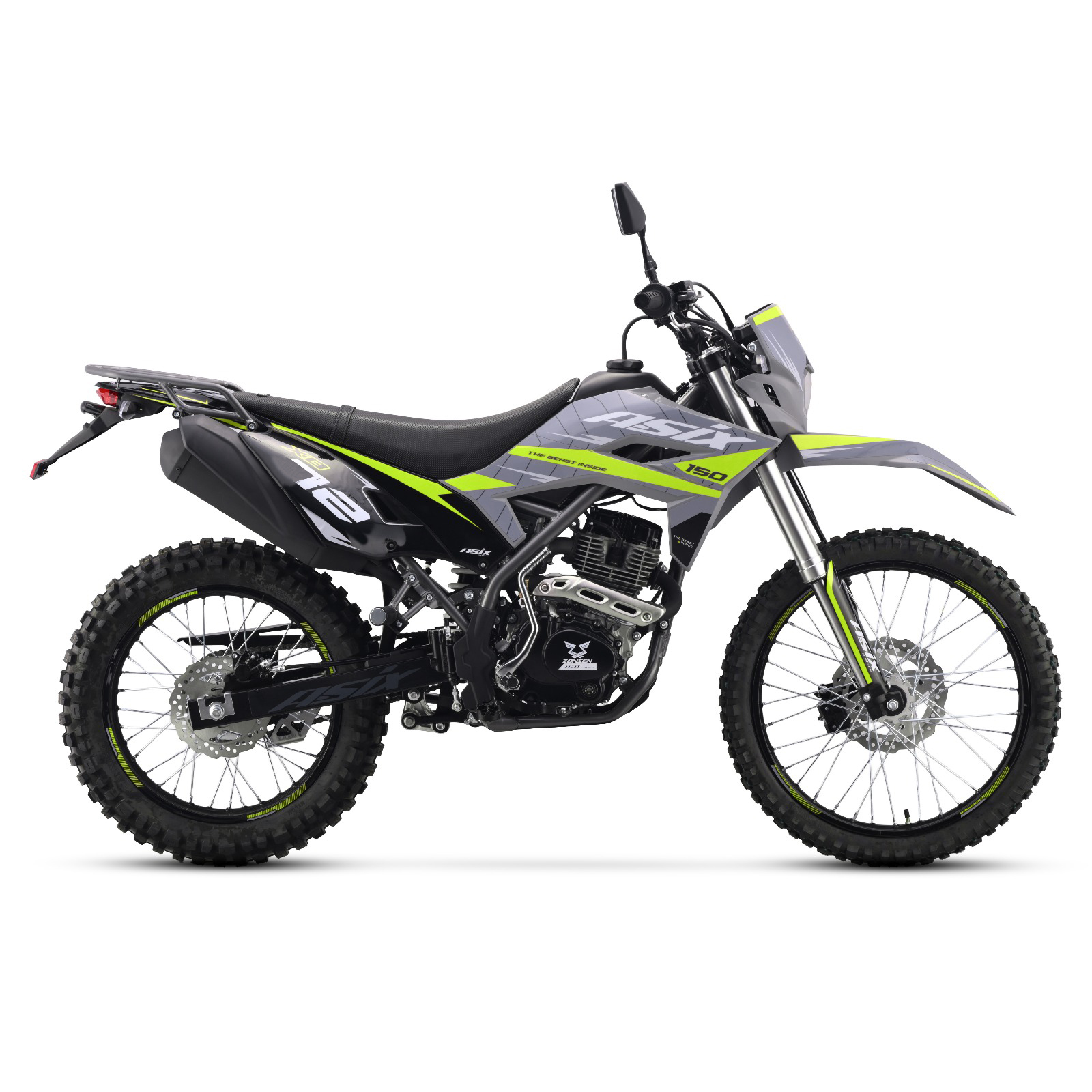 Motocicleta Cross/Enduro Asix XB72 A1, 150cc, roti 21/18, culoare negru/lime, pornire electrica [4]