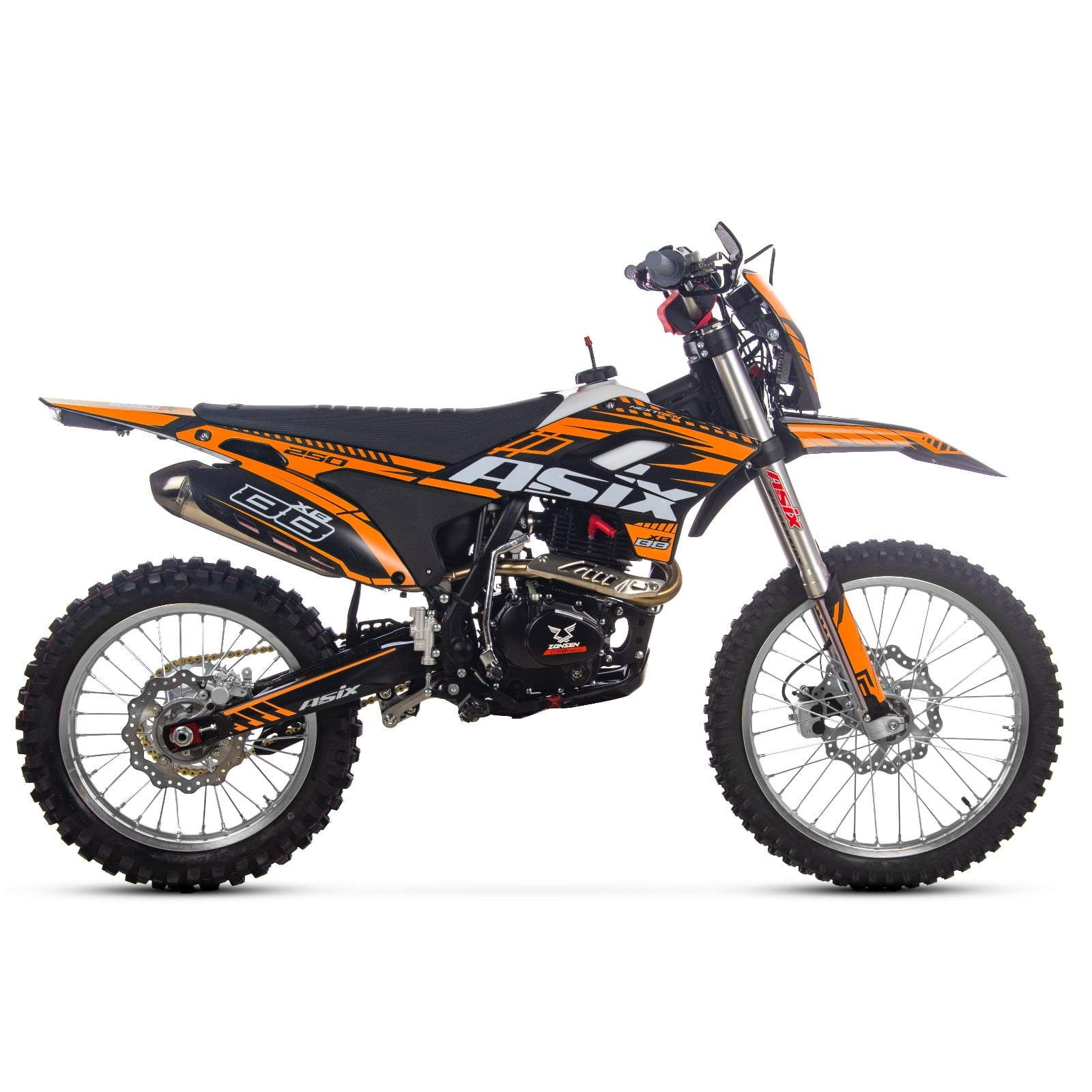 Motocicleta Cross/Enduro Asix XB88 A3, 300cc, roti 21/18", culoare negru/portocaliu, pornire electric/picior [1]