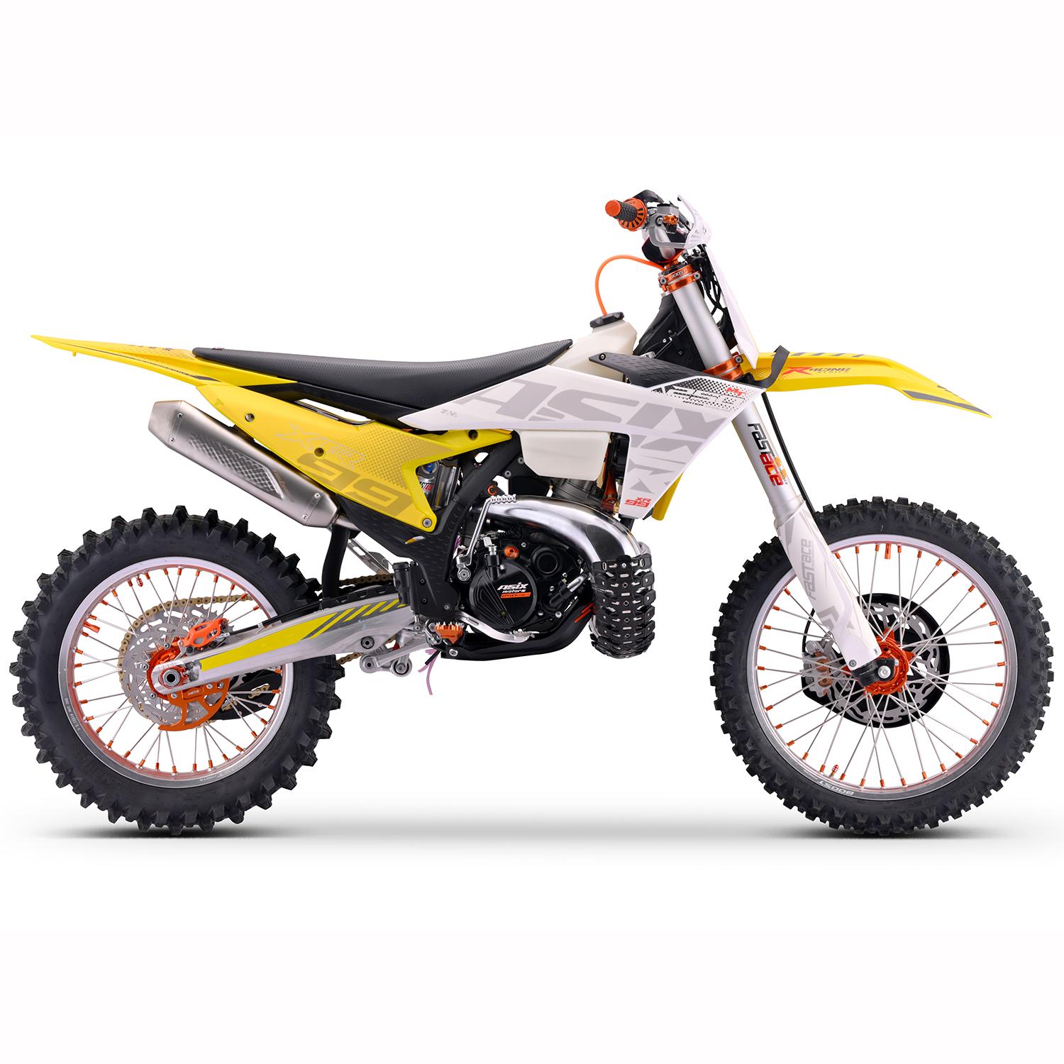 Motocicleta Cross Asix XR99,250cc,2timpi,racire apa,21/18,electromotor,galben [2]