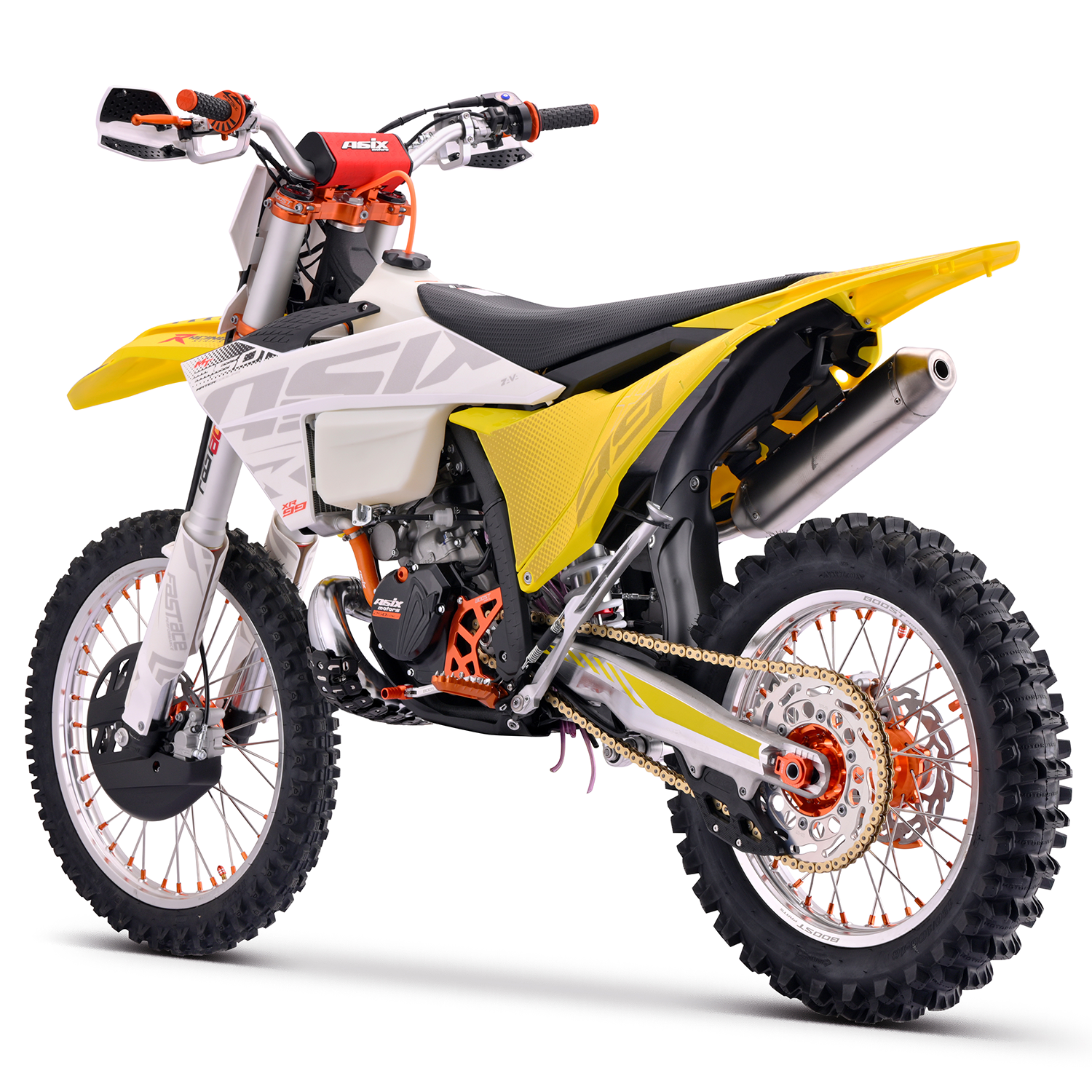 Motocicleta Cross Asix XR99,250cc,2timpi,racire apa,21/18,electromotor,galben [4]