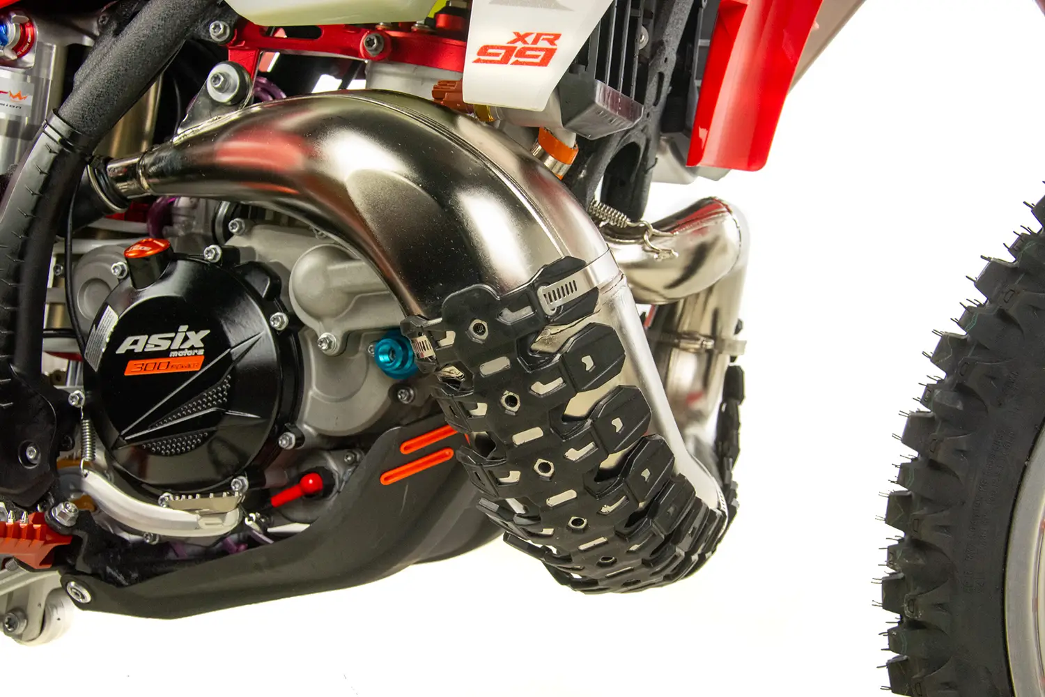Motocicleta Cross/Enduro Asix XR99 2T, 300cc, roti 21/19", pornire electric, racire apa, culoare galben/alb [8]
