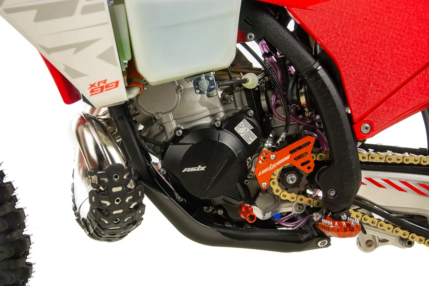 Motocicleta Cross/Enduro Asix XR99 2T, 300cc, roti 21/19", pornire electric, racire apa, culoare galben/alb [10]