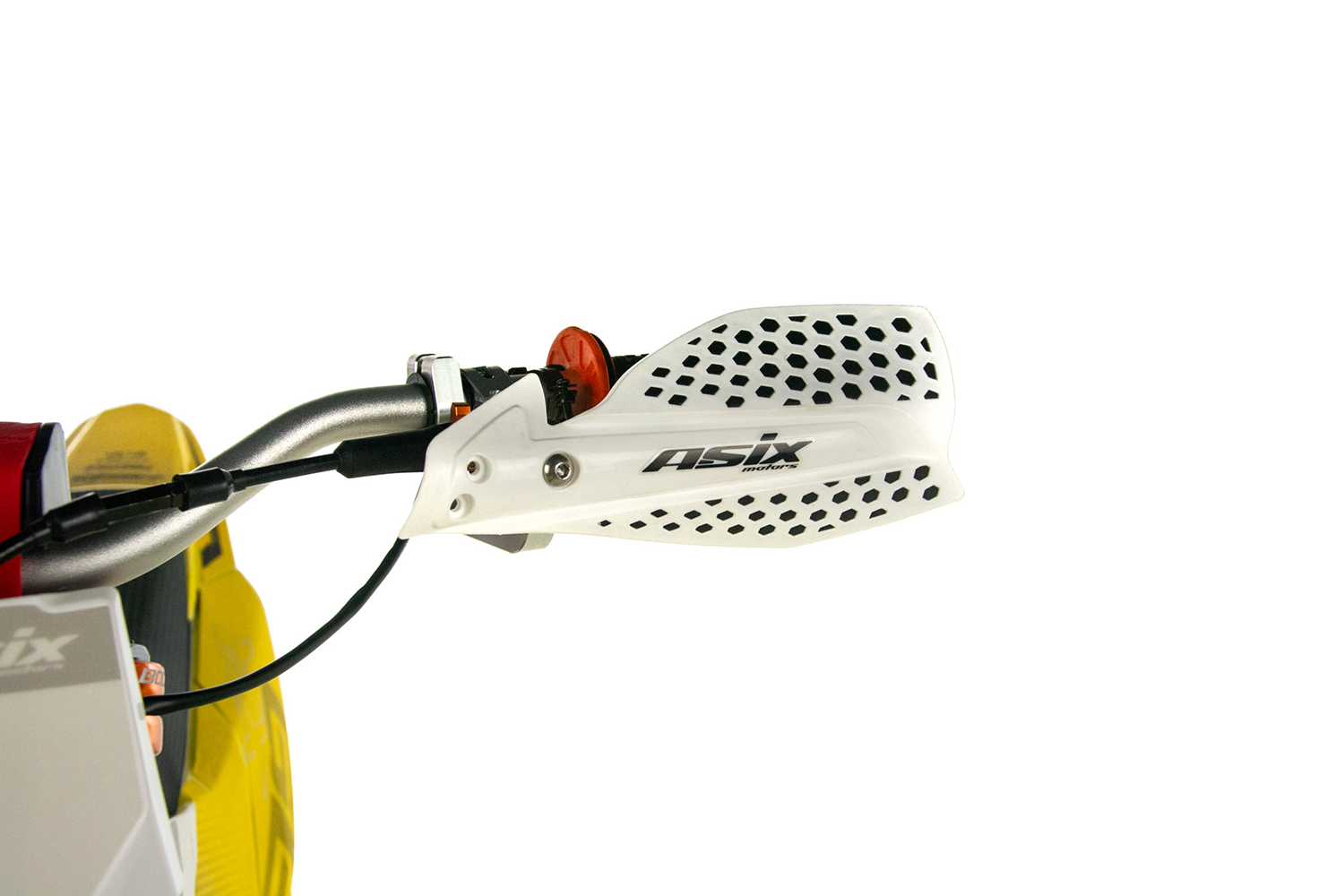 Motocicleta Cross/Enduro Asix XR99 2T, 250cc, roti 21/18", pornire electric, racire apa, culoare alb/rosu [21]