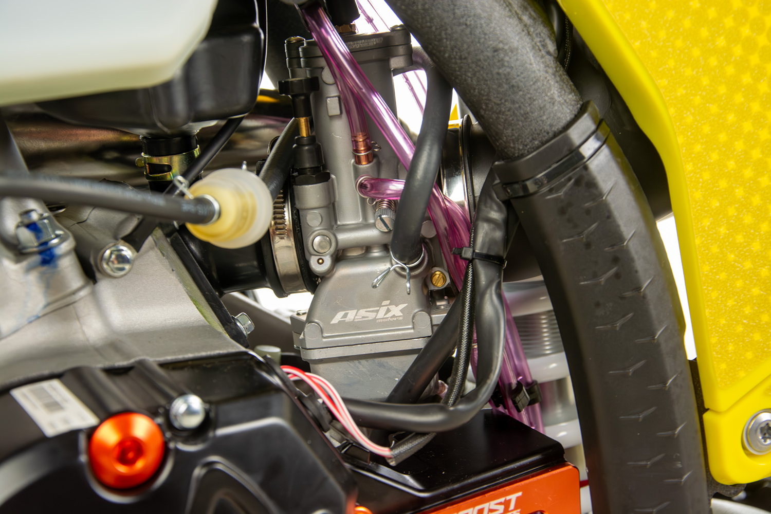 Motocicleta Cross/Enduro Asix XR99 2T, 250cc, roti 21/18", pornire electric, racire apa, culoare alb/albastru [10]