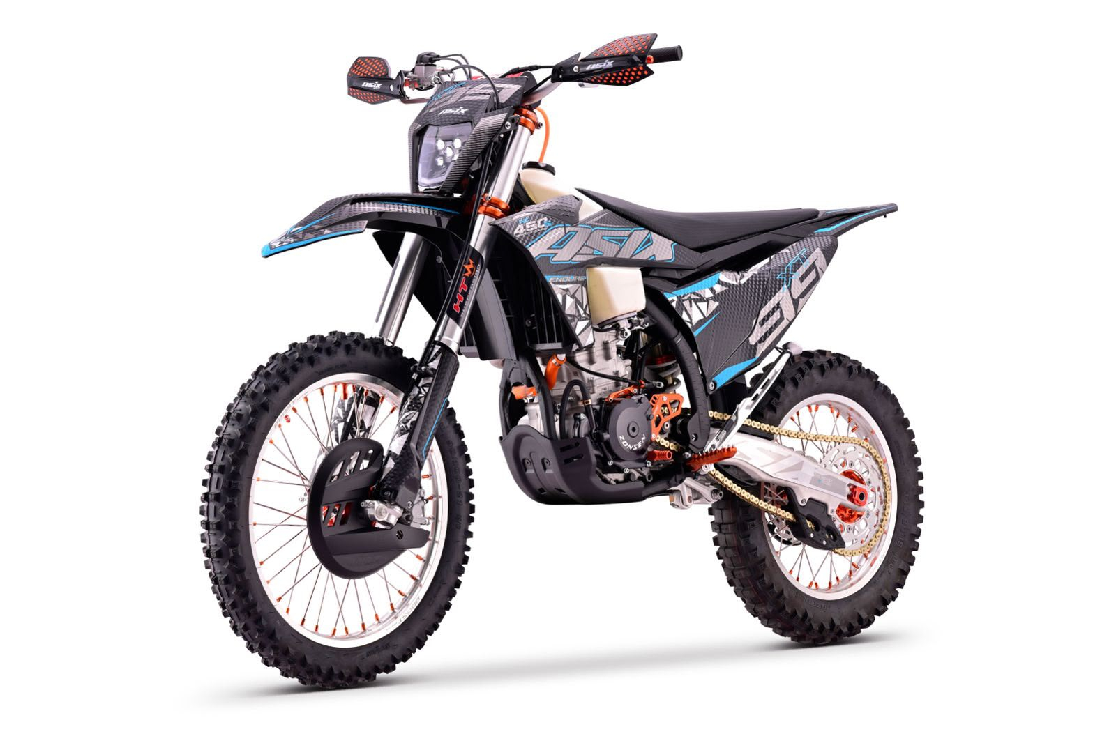 Motocicleta Cross/Enduro Asix XT99 450cc, roti 21/18", culoare negru/albastru, pornire electric, racire lichid [3]