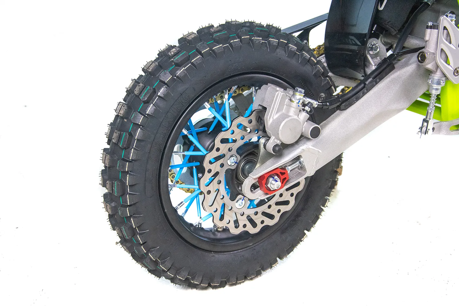 Motocicleta Enduro/Cross Asix XB28 125cc, 4T, roti 14"/12", cu far, pornire electromotor/picior, culoare lime/albastru [12]