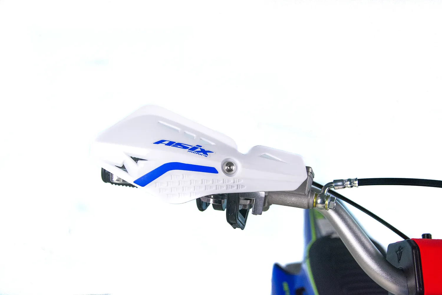 Motocicleta Enduro/Cross Asix XB28 125cc, 4T, roti 14"/12", cu far, pornire electromotor, culoare rosu/albastru [22]