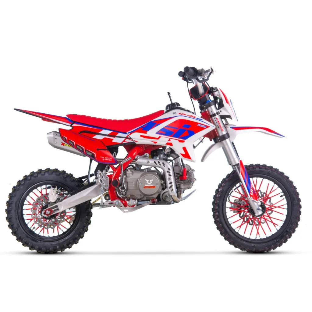 Motocicleta Enduro/Cross Asix XB28 110cc,roti 14/12, automat, pornire electrica, far, culoare rosu/albastru [1]