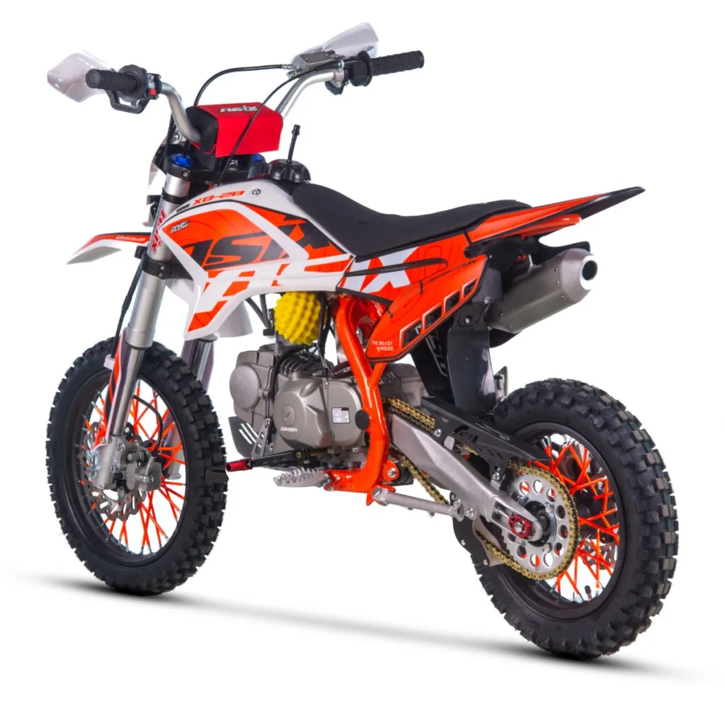 Motocicleta Enduro/Cross Asix XB28 110cc,roti 14/12, automat, pornire electrica, far, culoare portocaliu/gri [3]