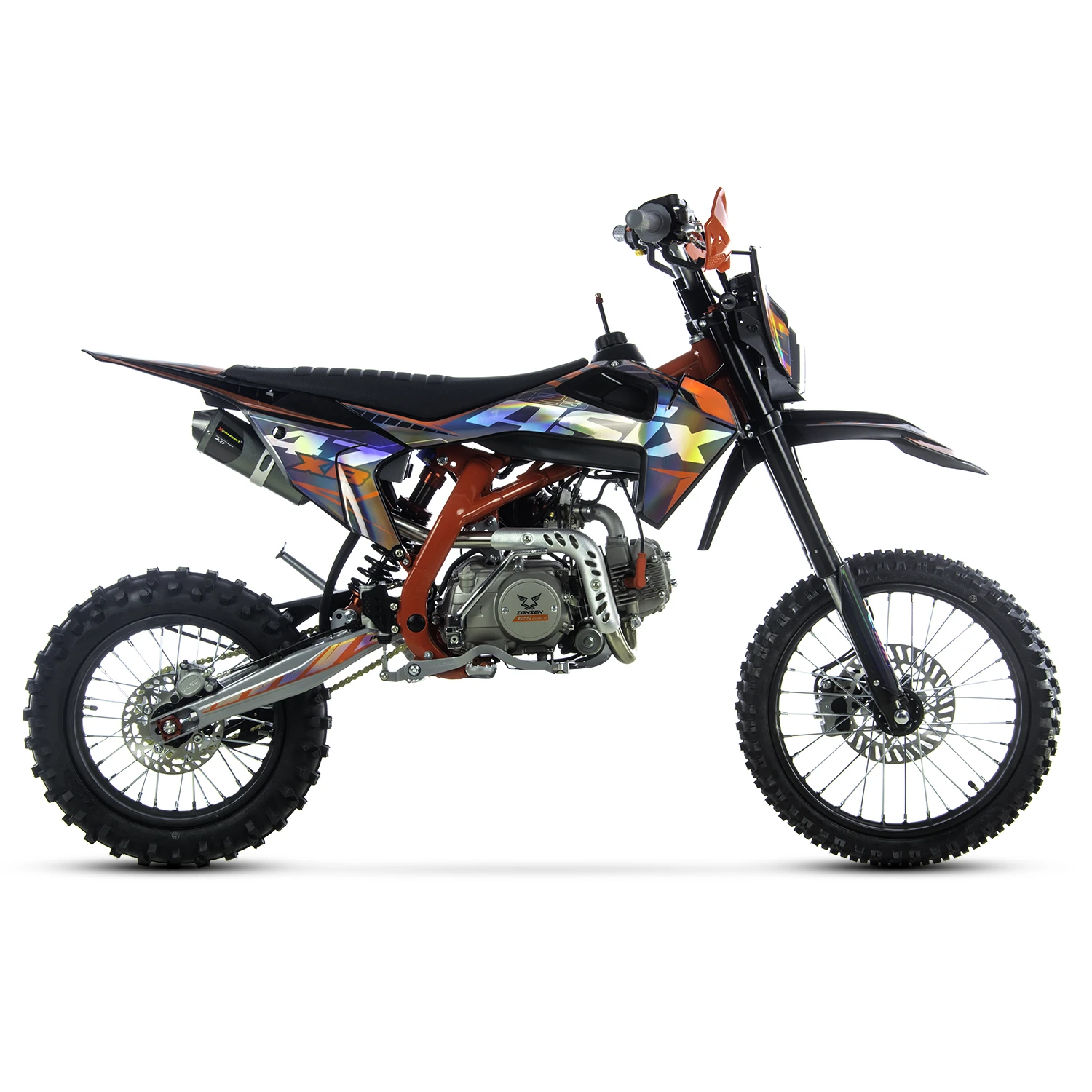 Motocicleta Enduro/Cross Asix XB47 125cc, 4T, roti 17"/14", 4 viteze, pornire electromotor, culoare negru/rosu [1]