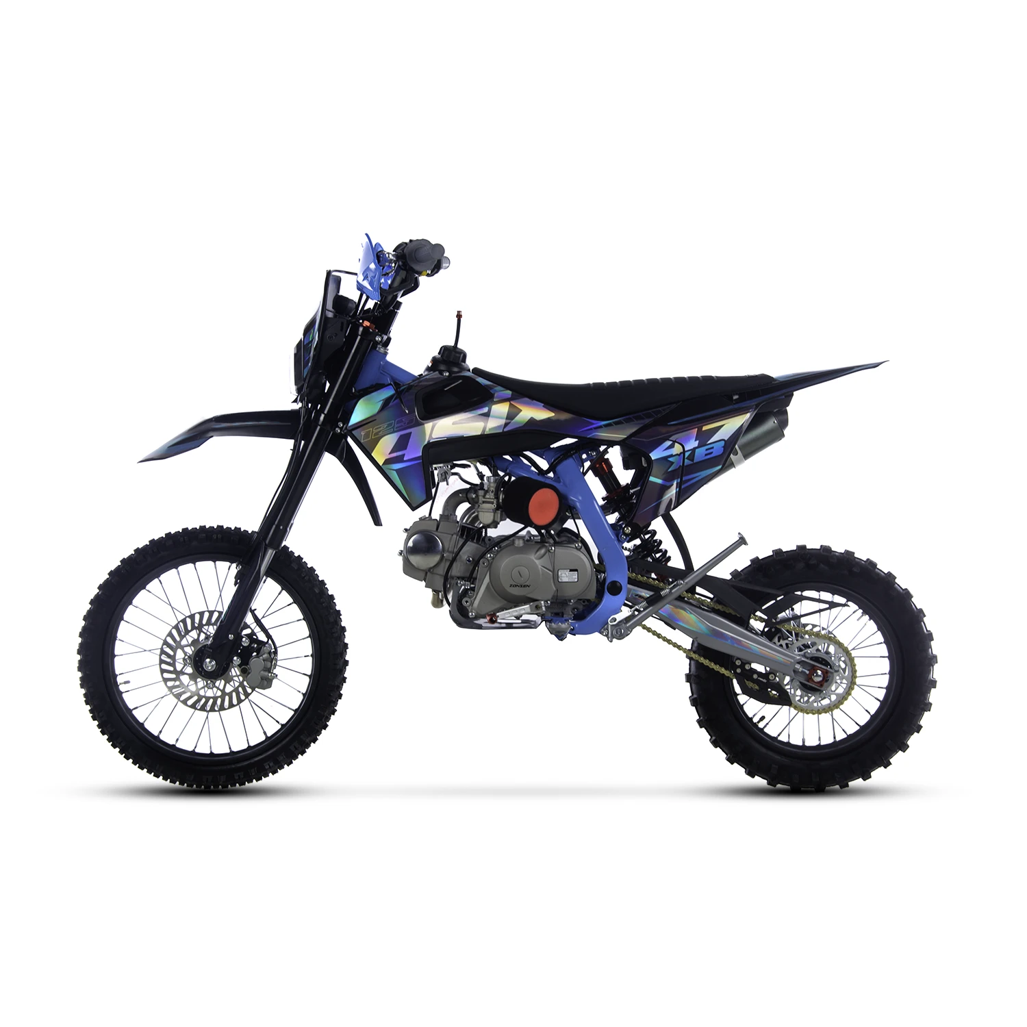 Motocicleta Enduro/Cross Asix XB47 125cc, 4T, roti 17"/14", 4 viteze, pornire electromotor, culoare negru/albastru [4]