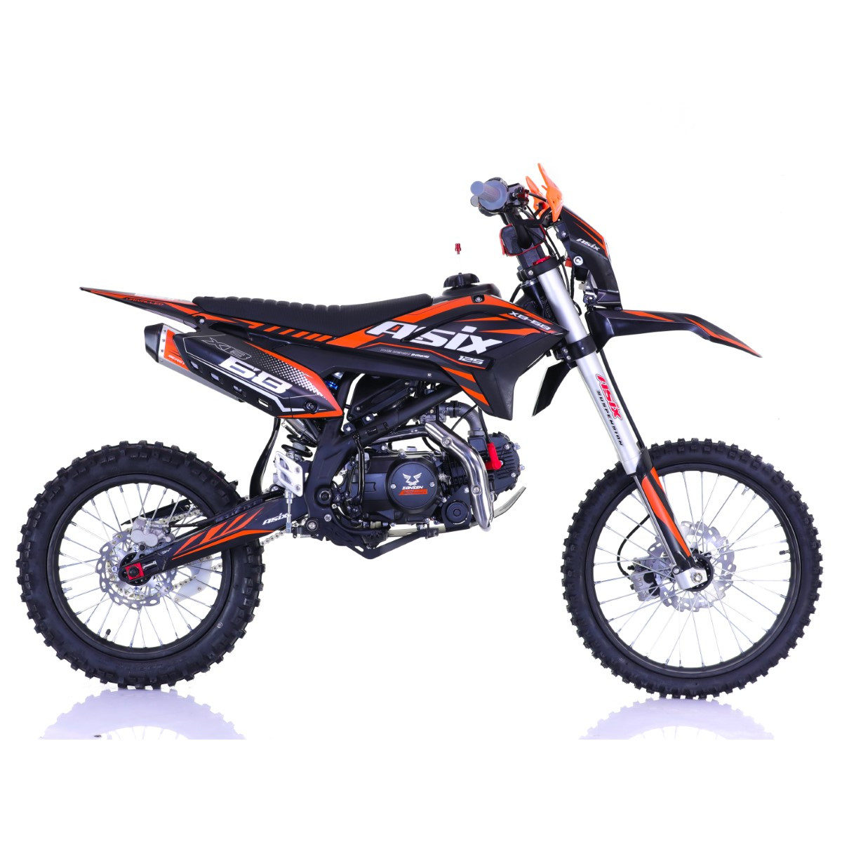 Motocicleta Enduro/Cross Asix XB68, 125cc, 4T, roti 19"/16", pornire electromotor, culoare negru/portocaliu [2]