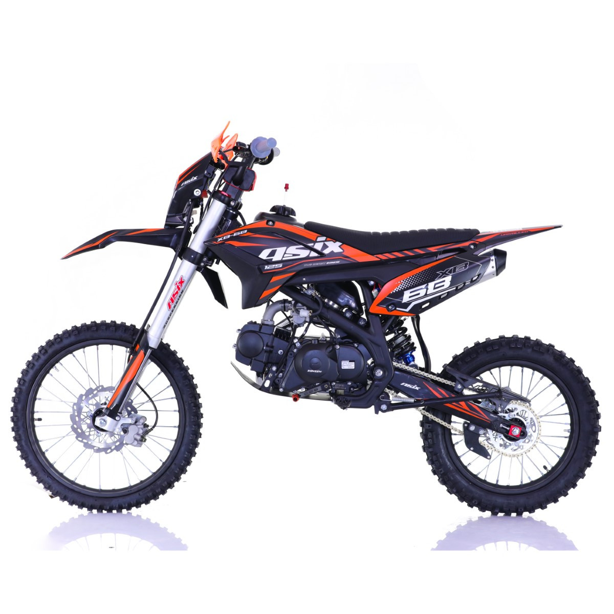 Motocicleta Enduro/Cross Asix XB68, 125cc, 4T, roti 19"/16", pornire electromotor, culoare negru/portocaliu [4]