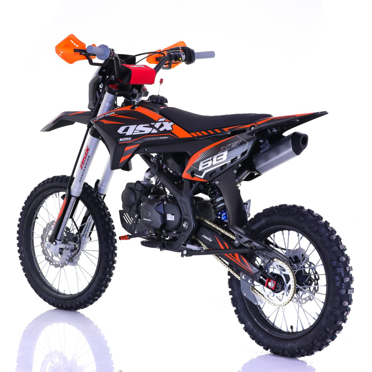 Motocicleta Enduro/Cross Asix XB68, 125cc, 4T, roti 19"/16", pornire electromotor, culoare negru/portocaliu [5]