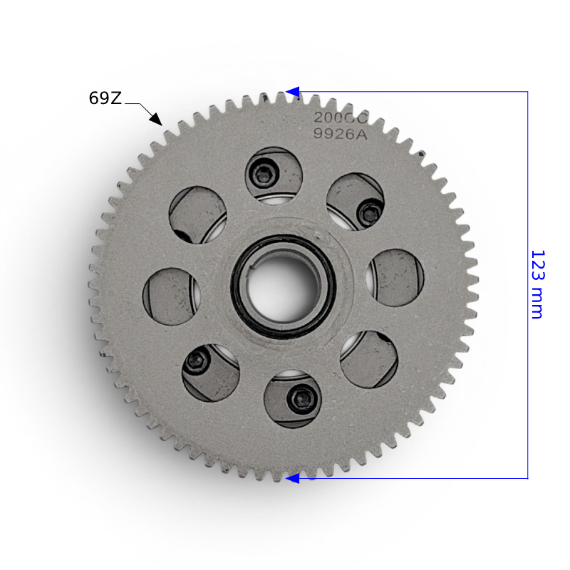 Ambreiaj unidirectional + pinion, ATV Asix 250CC [1]