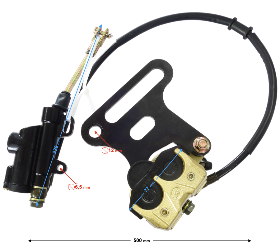 Pompa frana si etrier spate cross 110/125 roata 12" [2]