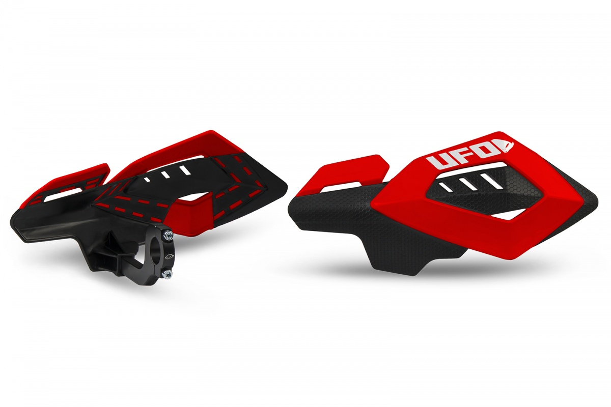 Protectii maini motocross/enduro Ufo Plast Arches, marime universala, culoare rosu [1]