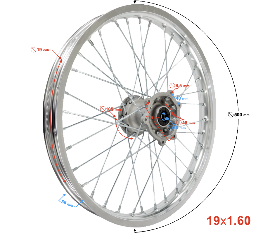 Roata fata 21" Barton NXT 250,fara disc [5]