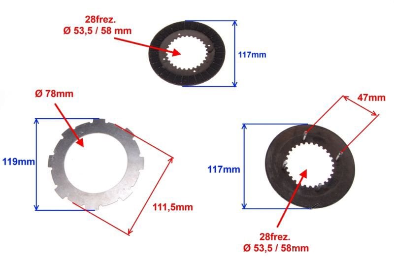 Set discuri ambreiaj DO HONDA GX160 GX200 i LIFAN GOKART 160 200 [1]