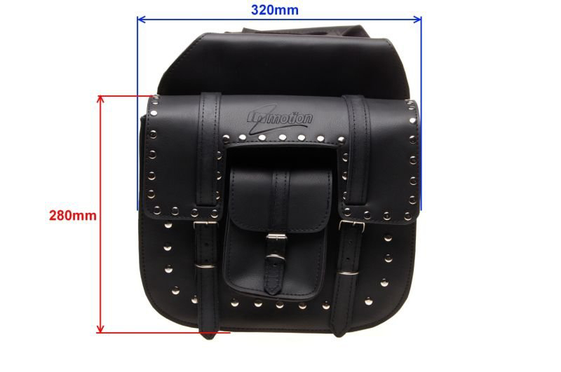 Set genti laterale Chopper, cu capse, curele din piele naturala [2]