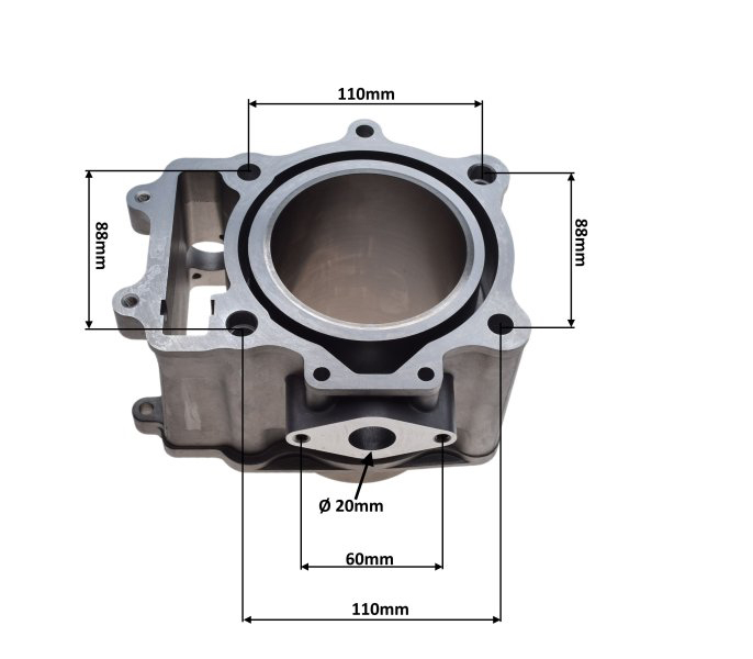 Set motor CF Moto 500, cilindru, piston, segmenti, garnituri, cod oem 0180-023000 [2]
